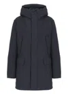 Save The Duck Functional Long-sleeve Jacket With Hood In Blue