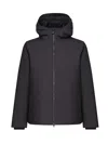 Save The Duck Barnaby Giubbotto Cappuccio In Charcoal Grey Melange