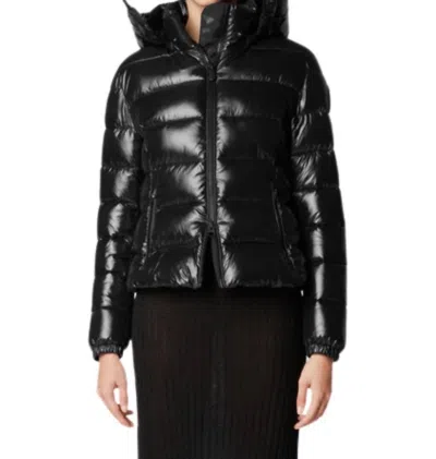 Save The Duck Women's Cosmary Hooded Puffer Jacket (size 4 Is A Large) In Black