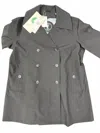Save The Duck Women's Double-breasted Peacoat With Pockets In Black In Black