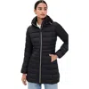 Save The Duck Women's Reese 3/4 Puffer Jacket, Black In Black