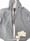 Save The Duck Women's Zip-up Hooded Rain Jacket In Rain Grey In Gray