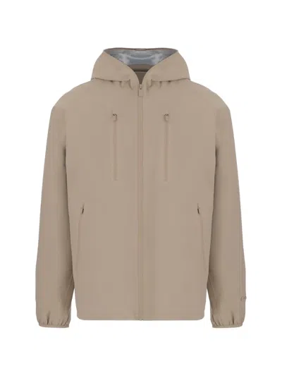Save The Duck Zack Hooded Zip-up Jacket In Brown