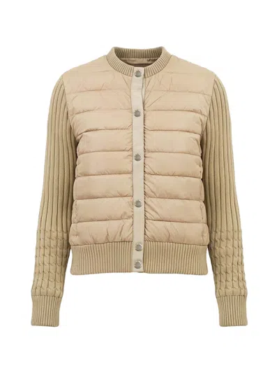 Save The Duck Zelinda Quilted-panel Jacket In Neutral