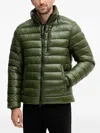 Save The Duck Quilted Green Light Jacket With Double-slider Zip Hood In Green