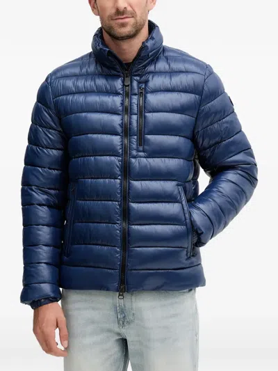 Save The Duck Zip-fastening Padded Jacket In Blue