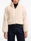 Save The Duck Zip Faux-fur Jacket In Neutral