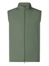 Save The Duck Zip-front Vest In Green