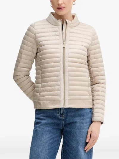 Save The Duck Zip Puffer Jacket In Neutral