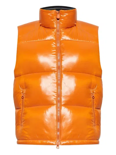 Save The Duck Zip Puffer Jacket In Orange