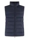 Save The Duck Zip Sleeveless Gilet In Blue