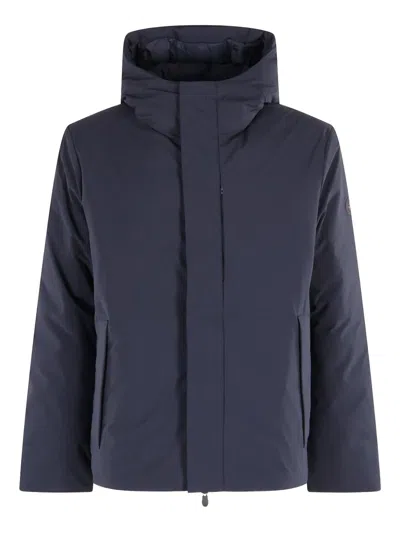 Save The Duck Zip-up Hooded Jacket In Blue