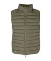 Save The Duck Zip-up Padded Gilet In Green