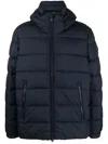 Save The Duck Zip-up Padded Jacket In Blau