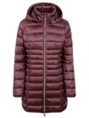 Save The Duck Zip Up Quilted Jacket In Burgunderrot