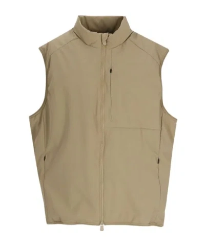 Save The Duck Zip-front Sleeveless Jacket In Nude