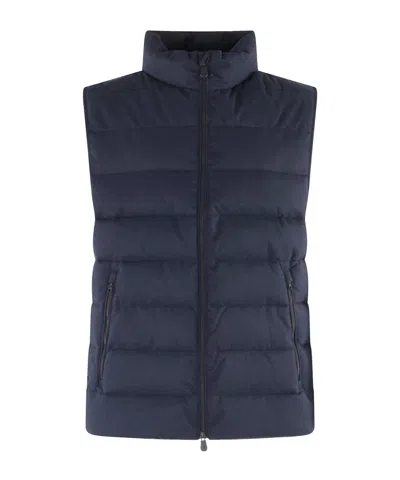 Save The Duck Zipper Vest In Blue