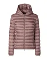 Save The Duck Zippered Hooded Casual Jacket In Brown