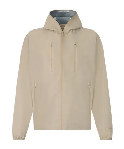 Save The Duck Zip-pocket Hooded Jacket In Brown