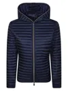 Save The Duck Fitted Horizontal Stitching Recycled Jacket In Black