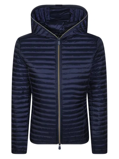 SAVE THE DUCK SAVE THE DUCK ZIP-UP HOODED QUILTED JACKET