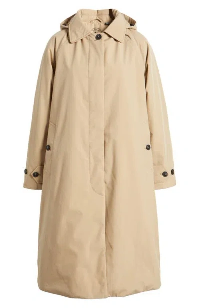Save The Duck Zoey Water Repellent Coat In Stardust Beige