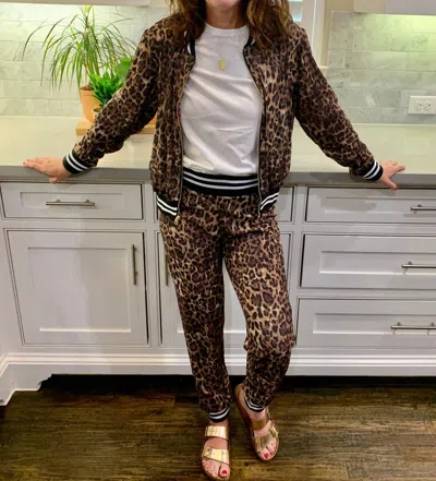 Save The Faith Reversible Bomber Jacket In Leopard/tiger In Brown