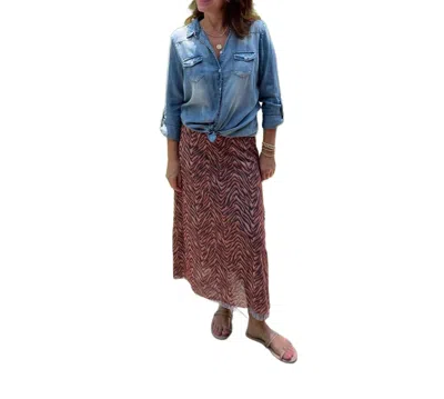 Save The Faith Reversible Maxi Skirt In Leopard/tiger In Multi