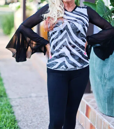 Save The Faith Tiger Long Sleeve Top In White