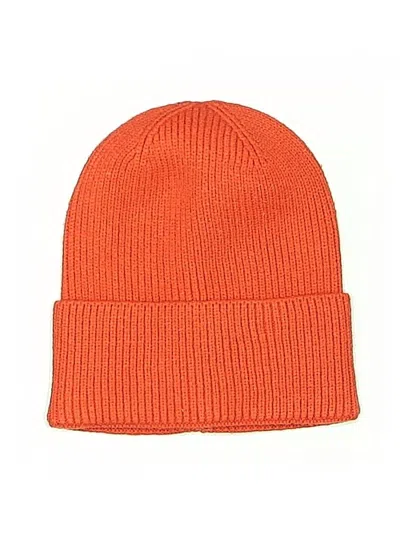 Pre-owned Save The Ocean Beanie Hat In Orange