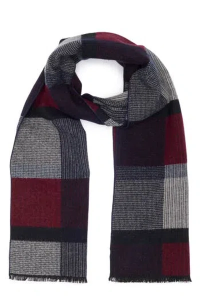 Save The Ocean Contrast Check Stripe Recycled Polyester & Silk Scarf