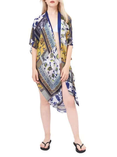 Save The Ocean Women's Floral & Garland Chiffon Kimono In Multi