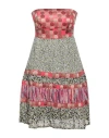 Save The Queen Woman Mini Dress Red Size Xl Cotton, Metal In Red
