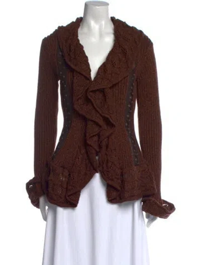 Pre-owned Save The Queen Wool Sweater In Brown