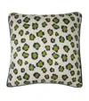 Saved Ny Cashmere Leopard Cushion In Green