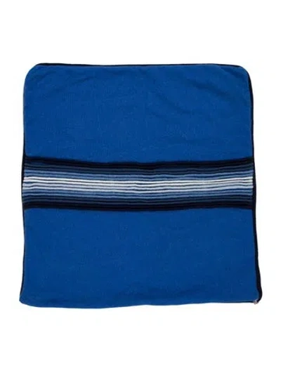 Pre-owned Saved Ny Cashmere Throw Pillow Cover In Blue