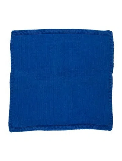 Pre-owned Saved Ny Cashmere Throw Pillow Cover In Blue