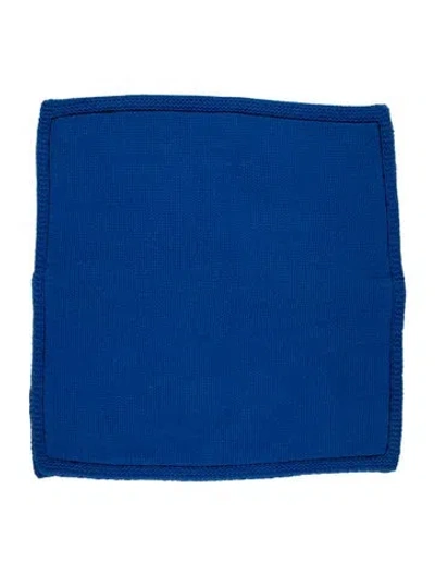 Pre-owned Saved Ny Cashmere Throw Pillow Cover In Blue