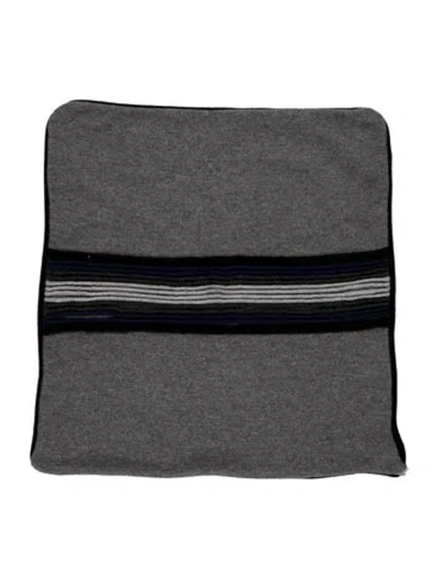 Pre-owned Saved Ny Cashmere Throw Pillow Cover In Grey