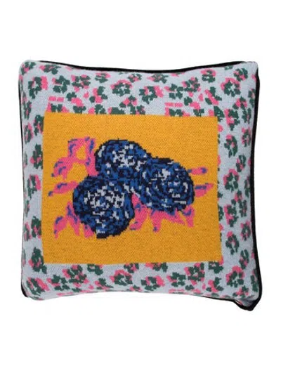 Pre-owned Saved Ny Cashmere Throw Pillow In Multicolor
