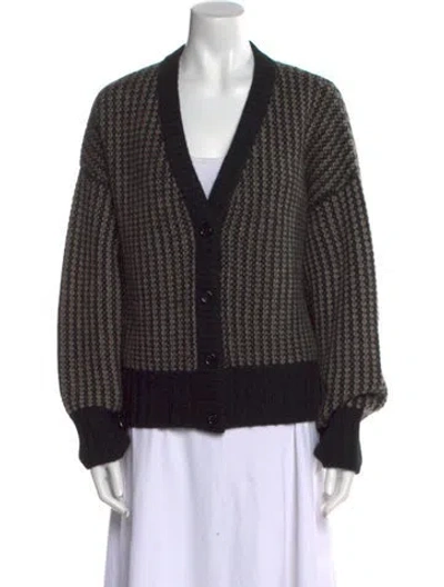 Pre-owned Saved Ny Cashmere Tweed Pattern Sweater In Gray