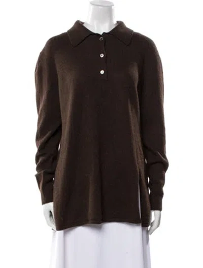Pre-owned Saved Ny Crew Neck Sweater In Brown