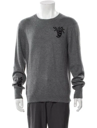 Pre-owned Saved Ny Graphic Print Crew Neck Pullover In Gray