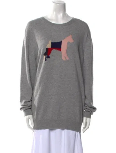 Pre-owned Saved Ny Graphic Print Crew Neck Pullover In Gray