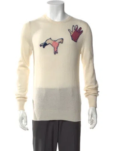 Pre-owned Saved Ny Graphic Print Crew Neck Pullover In Neutral