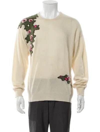 Pre-owned Saved Ny Printed Crew Neck Sweater In Neutral