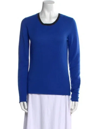 Pre-owned Saved Ny Scoop Neck Sweater In Blue