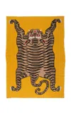 Saved Ny Tiger Rug Cashmere Blanket In Yellow
