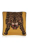 Saved Ny Tiger Rug Cashmere Pillow In Yellow