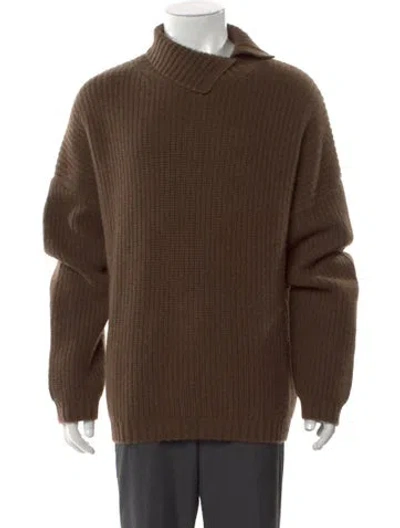 Pre-owned Saved Ny Turtleneck Long Sleeve Pullover In Brown